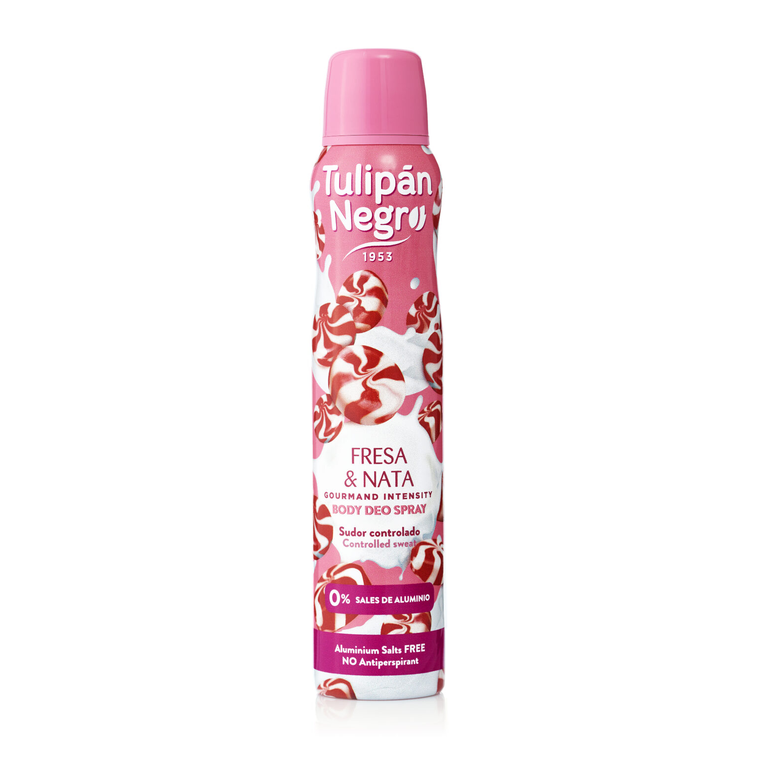 Desodorante Tulip N Negro Fresa Y Nata Deo Spray Ml