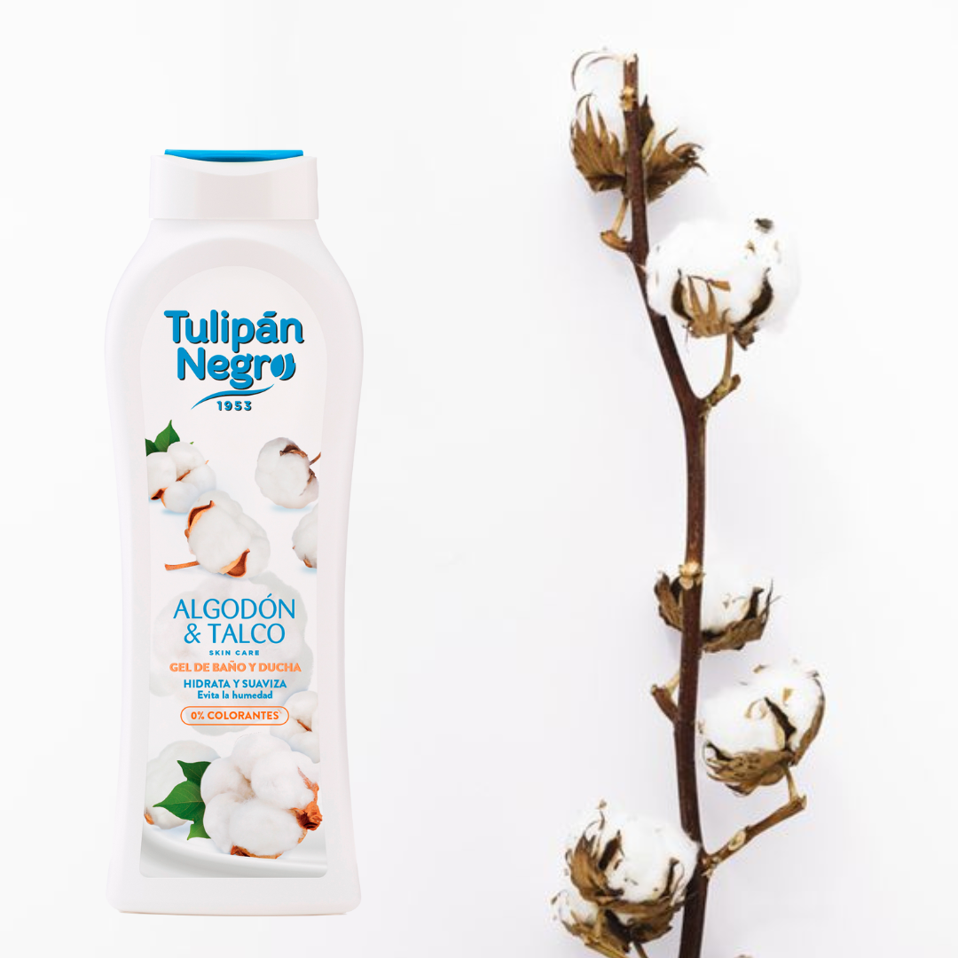 Gel de baño Tulipán Negro Algodón y Talco 650 ml